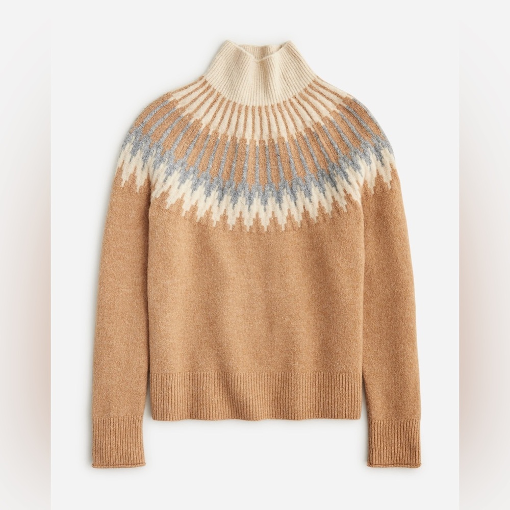 J crew Fair Isle turtleneck sweater in Supersoft yarn medium
